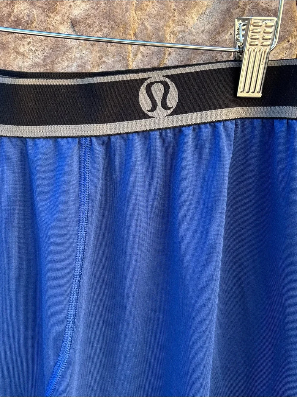 Lululemon Men’s Boxer Briefs XL Coolmax Omega Logo Blue